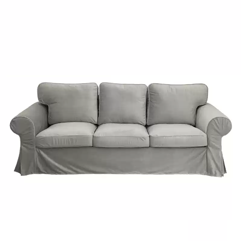 Housse canapé IKEA EKTORP luxe haut de gamme velours argent