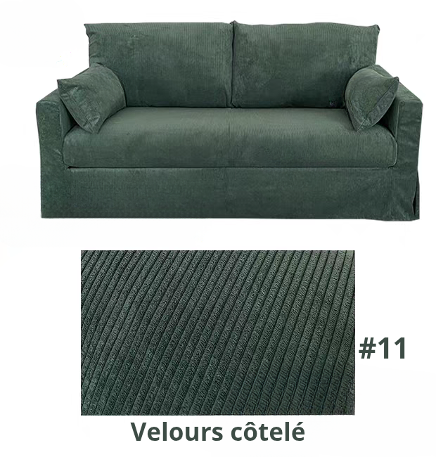 Housse pour canapé IKEA HYLTARP velours côtelé vert
