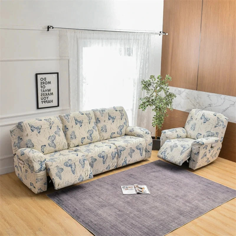 Copripoltrona e copridivano relax reclinabile a 1/2/3 posti - Harmony, 8 motivi