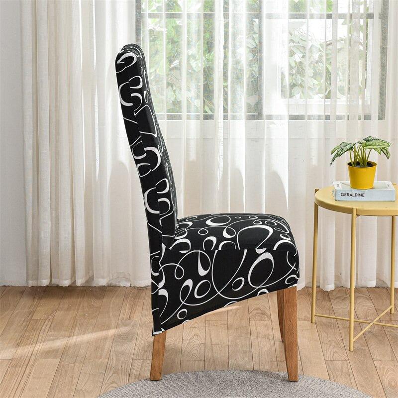 Housses de chaises hautes extensibles grand dossier