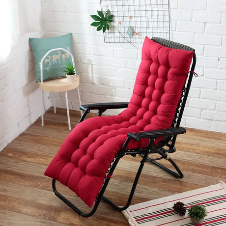 Coussin de chaise longue extérieur bordeaux