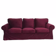 Housse canapé IKEA EKTORP luxe haut de gamme velours bordeaux