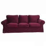 Housse canapé IKEA EKTORP luxe haut de gamme velours bordeaux