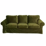 Housse canapé IKEA EKTORP luxe haut de gamme velours khaki olive