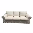 Housse canapé IKEA EKTORP luxe velours strié renforcé Blanc