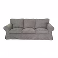 Housse canapé IKEA EKTORP velours strié renforcé gris