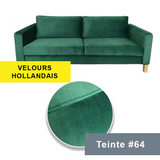 Housse canapé IKEA LANDSKRONA velours vert