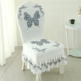 Housse de chaise baroque louis 16 ancienne luxe avec jupe blanc