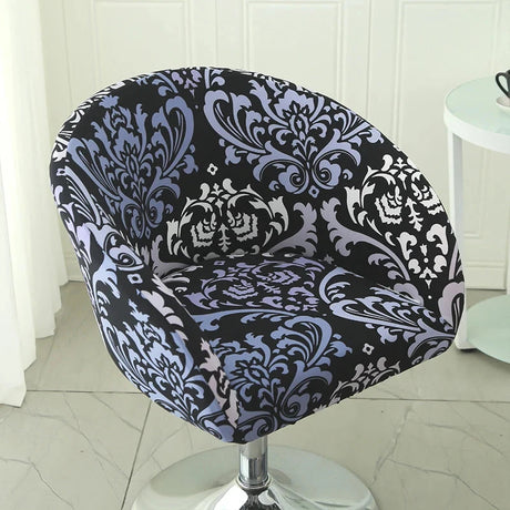 Housse de chaise de bar gabin grand dossier incurvé lycra 