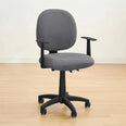 Housse de siège de bureau extensible velours damassé gris foncé