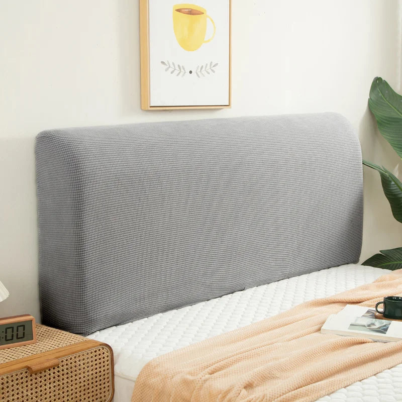 Housse de tête de lit extensibles en microfibres couleurs unies