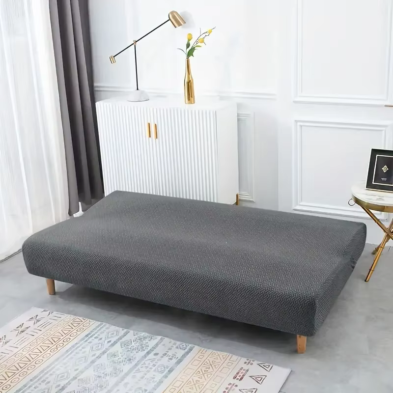 Housse pour canapé-lit, clic-clac, canapé sans accoudoirs ouvert