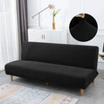 Housse pour canapé-lit, clic-clac, canapé sans accoudoirs taupe noir