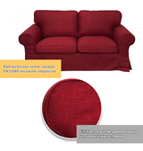 Housse pour canapé IKEA EKTORP 2 places bordeaux tissu