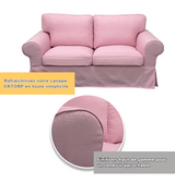 Housse pour canapé IKEA EKTORP 2 places rose barbie tissu