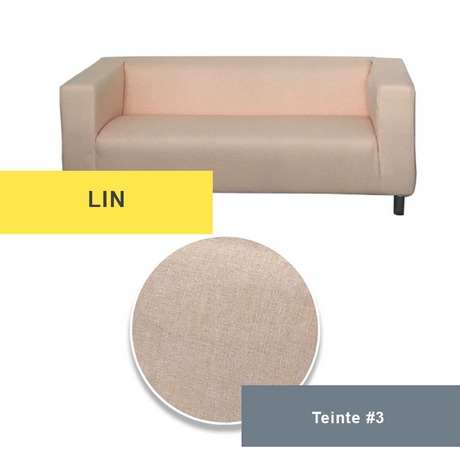 Housse pour canapé IKEA KLIPPAN lin taupe rosé