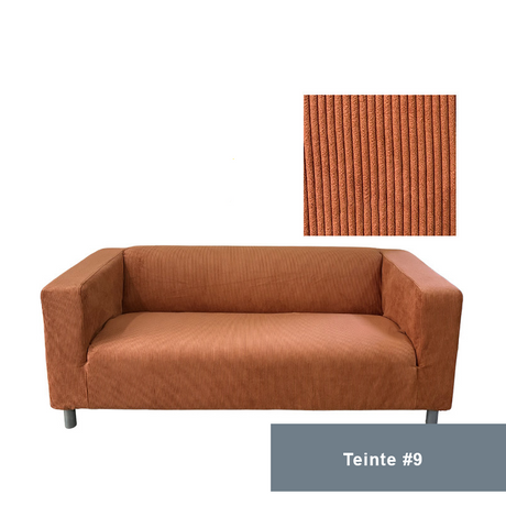 Housse pour canapé IKEA KLIPPAN velours côtelé ambre