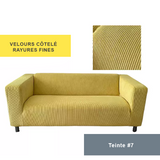 Housse pour canapé IKEA KLIPPAN velours côtelé jaune