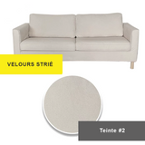 Housse pour canapé IKEA PARUP 2 places velours strié blanc