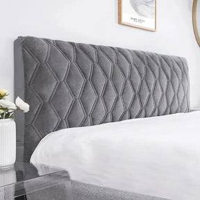 Housse pour tête de lit en velours douce et lisse avec poche intégré