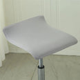 Housse pour tabouret de bar plat sans dossier argent