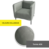 Housse prémium pour fauteuil IKEA EKERO velours gris