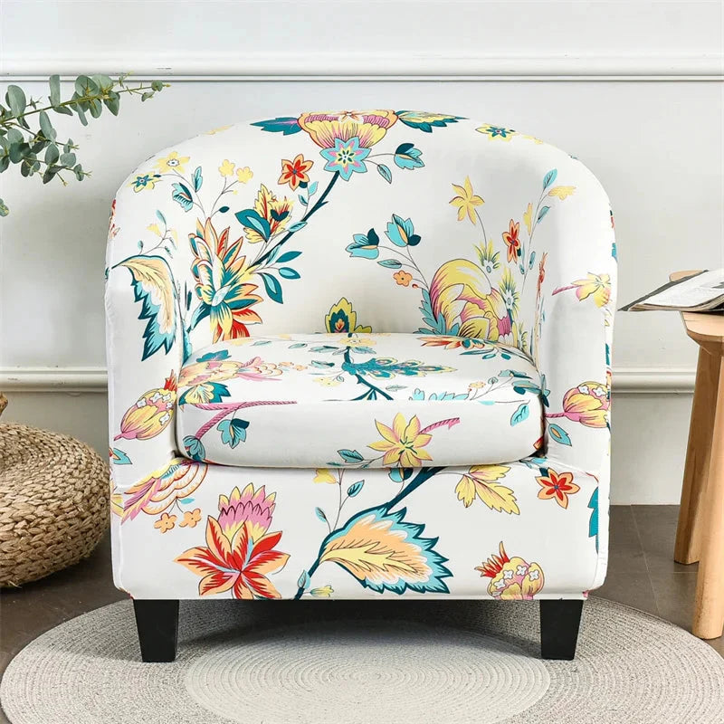 Housse de fauteuil cabriolet extensible  motif floral