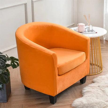 housse de fauteuil cabriolet pur velours orange