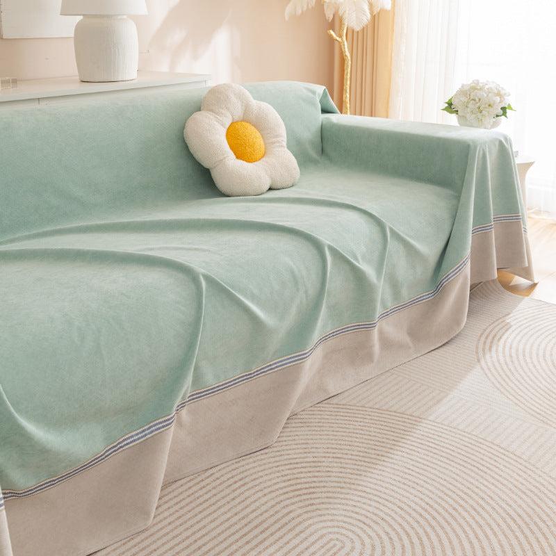 Jeté de canapé souple 100% imperméable, antidérapant et anti griffes vert tendre