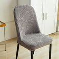 Housses de chaises incurvées extensibles hibiscus gris