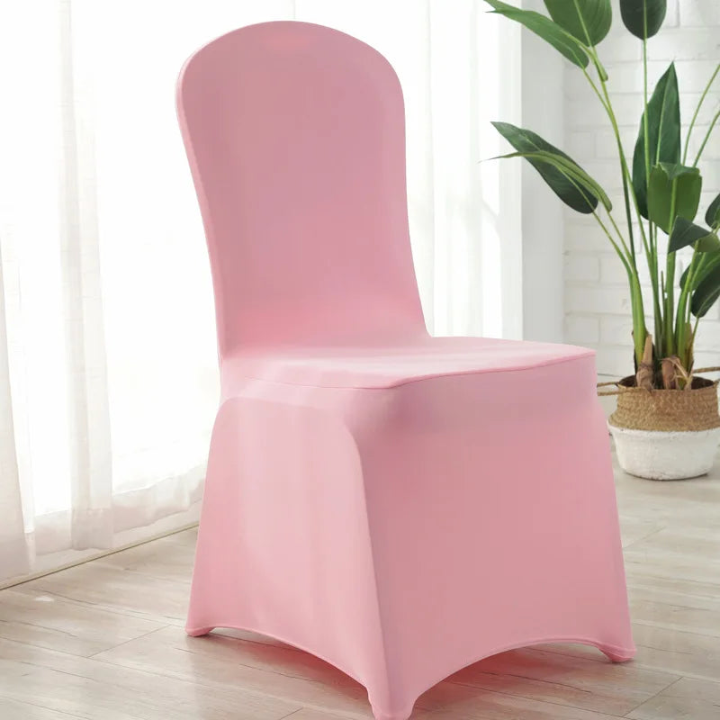 Housse de chaise mariage extensible lycra rose