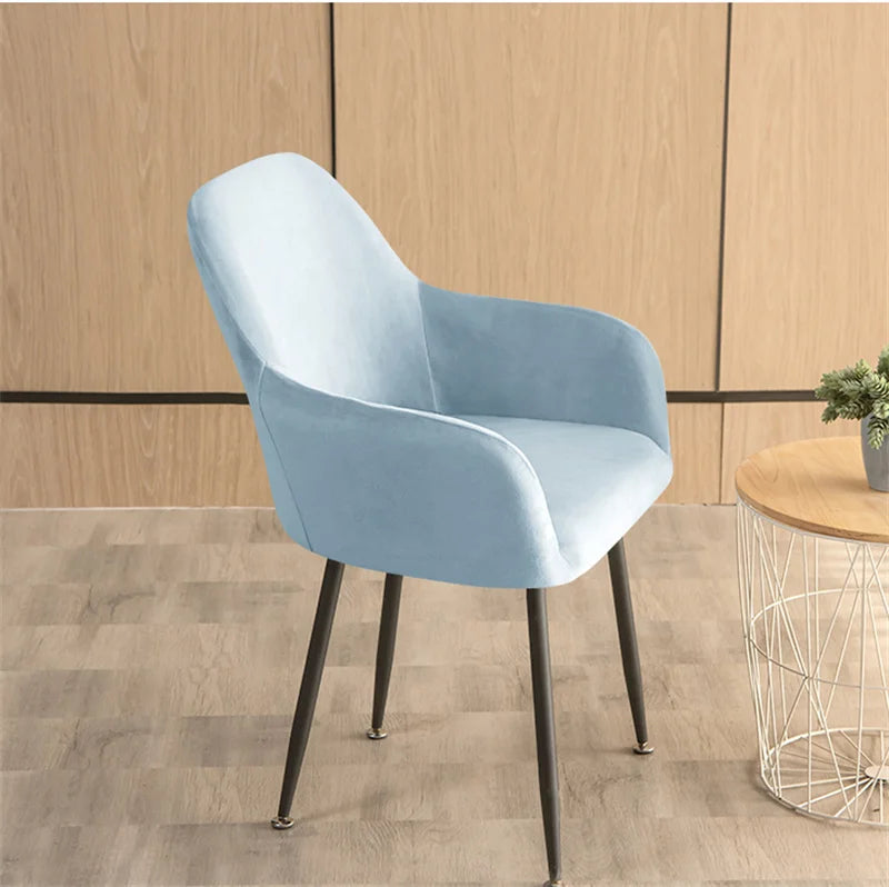 Housse fauteuil maison du monde arnold velours bleue ciel