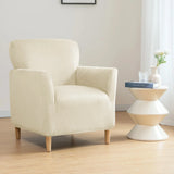 Housse pour fauteuil club pur velours beige