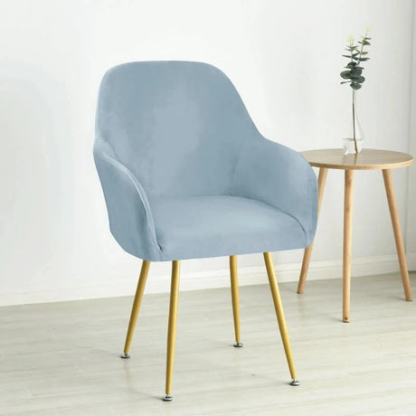 Housse fauteuil maison du monde arnold velours bleue ciel