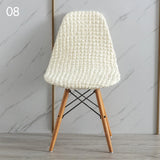 Housse de chaise scandinave gaufrée blanc