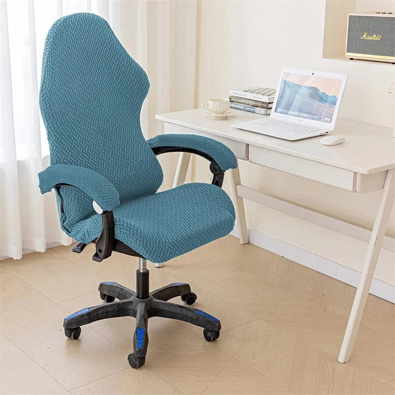 Housses de chaise de bureau bleue