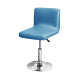 Housse de chaise de bar en simili cuir bleue