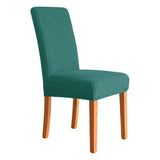 Housse de chaise extensibles damassée turquoise