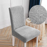 Housse de chaise imperméable hibiscus gris clair