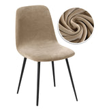 Housse de chaise scandinave petit dossier velours khaki