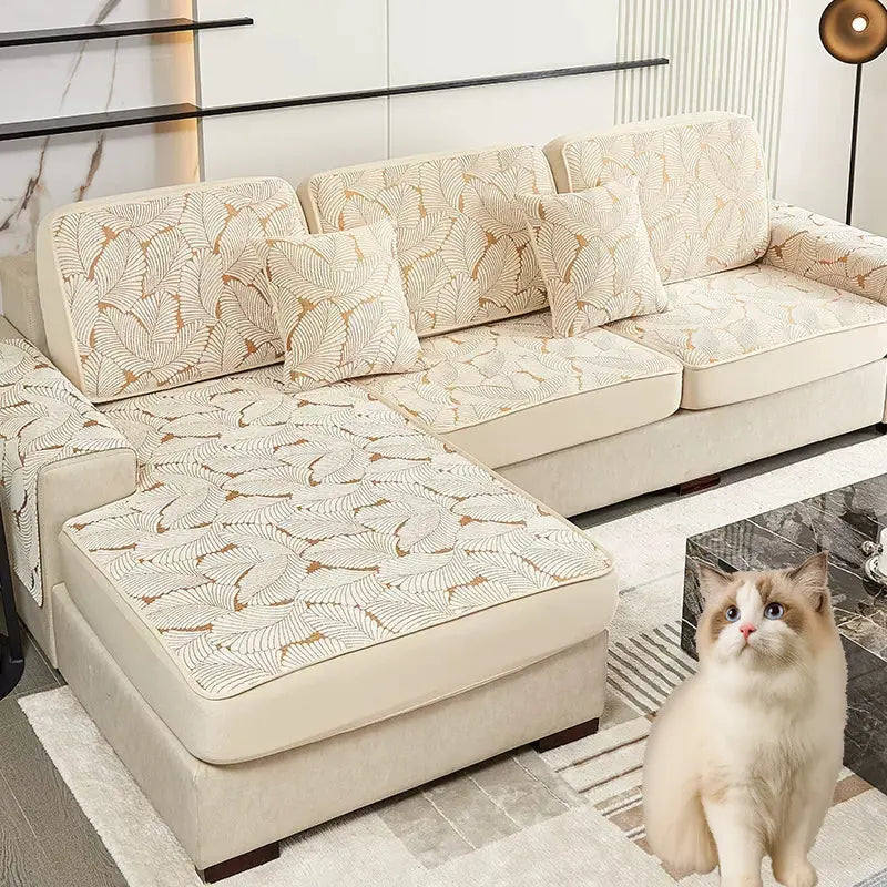 Housse de coussin de canapé renforcée anti griffes de chat 