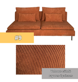 Housse canapé IKEA SODERHAMN sur mesure luxe velours côtelé ambré
