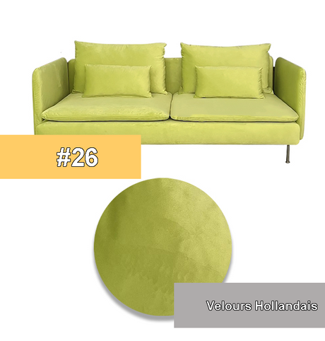 Housse canapé IKEA SODERHAMN velours hollandais vert pomme tendre pistache