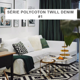 Copertina per divano angolare convertibile Ikea Friheten Polycoton Twill Denim