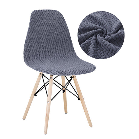 Housses de chaise scandinave velours damassé gris