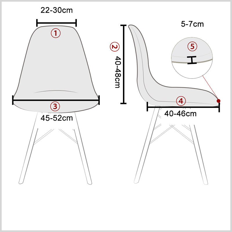 guide des tailles housse chaise scandinave