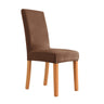 Housses de chaises extensibles pur velours marron