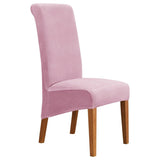 Housses de chaises hautes velours rose