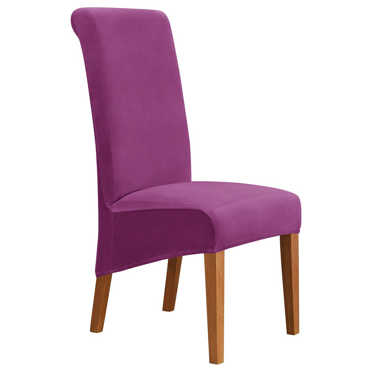 Housses de chaises hautes velours violet