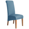 Housse de chaise haute grand dossier losange bleue